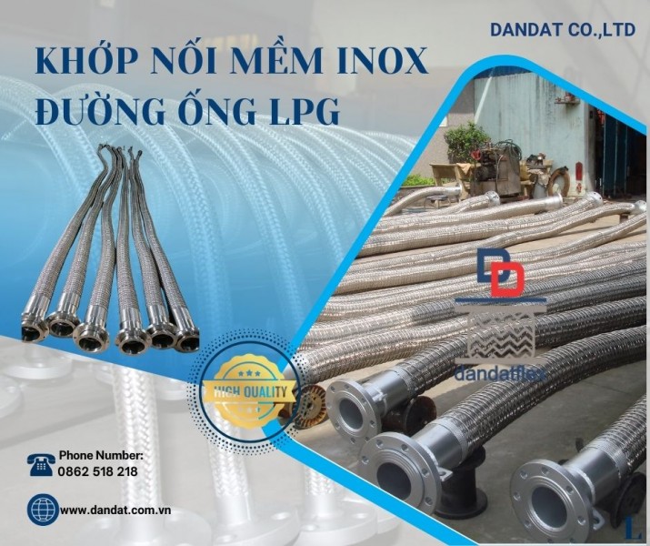 Khớp nối chống rung, Khớp nối mềm inox mặt bích, Khớp nối mềm chống rung mặt bích
