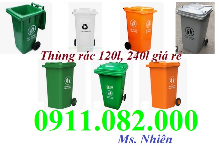  Đại hạ giá thùng rác nhựa- thùng rác 120l 240l 660 giá rẻ- lh 0911082000