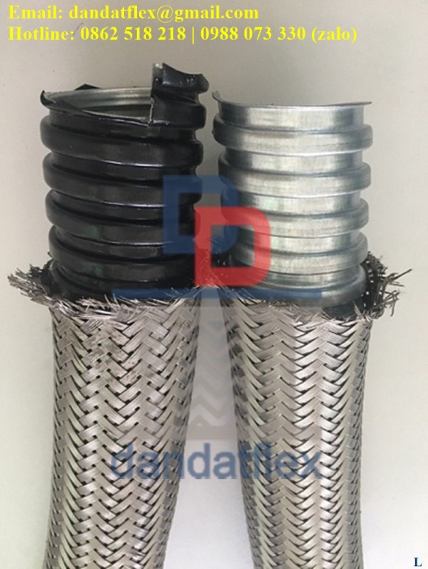 Ống thép luồn dây điện phi 20, Ống ruột gà lõi thép bọc nhựa pvc và đầu nối 