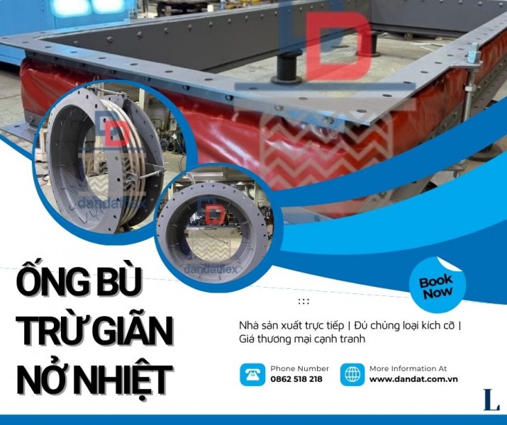 Khớp nối giãn nở nhiệt, Khớp nối co giãn inox, Khớp nối mềm inox dùng trong công nghiệp 