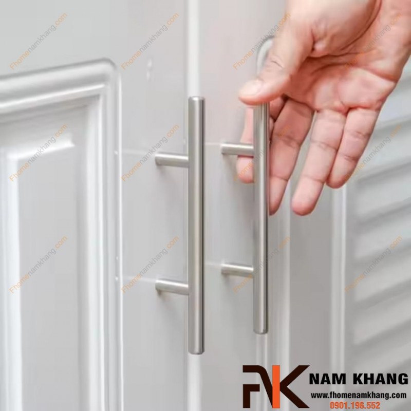 Tay nắm tủ inox cao cấp dạng thanh NK168 | Zalo 0901 196 552