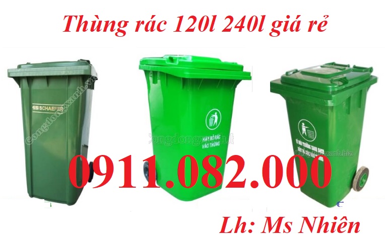  Tư vấn báo giá thùng rác giá rẻ tại vĩnh long- thùng rác 120L 240L 660L giá sỉ- lh 0911082000