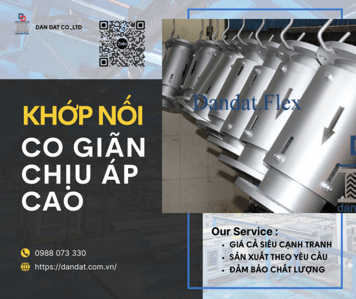 Khớp Co Giãn Dùng Cho Dầu Truyền Nhiệt – Khớp Nối Co Giãn Chịu Áp Cao, Khớp giãn nở inox nối bích