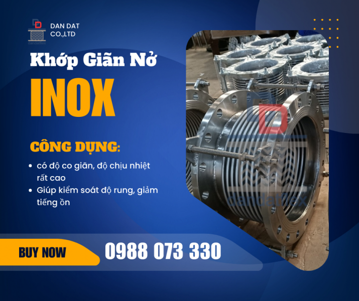 Khớp nối giãn nở inox pasty - Khớp nối giãn nở chịu nhiệt - Khớp nối giãn nở máy phát điện