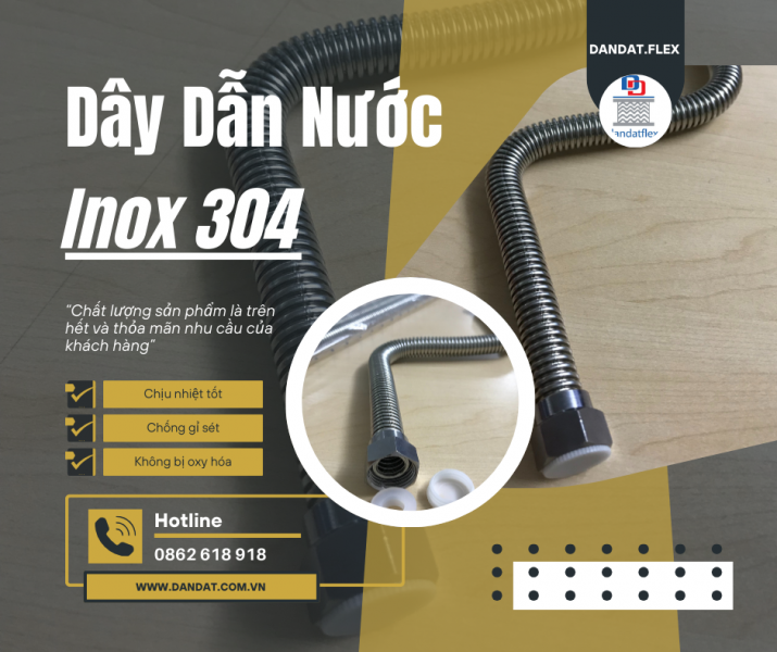 Dây dẫn nước inox chịu nhiệt/ Dấy cấp nước bình nóng lạnh inox/ Dây mềm cấp nước