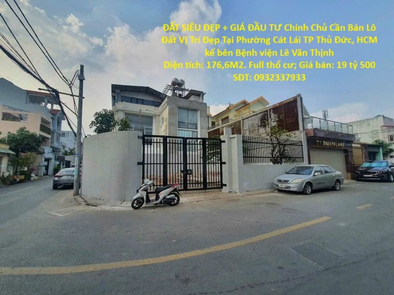 ĐẤT SIÊU ĐẸP + GIÁ ĐẦU TƯ Chính Chủ Cần Bán Lô Đất Vị Trí Đẹp Tại Phường Cát Lái TP Thủ Đức, HCM kế