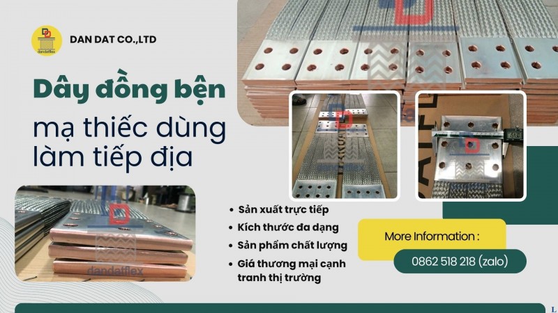 Dây đồng bện mạ thiếc dùng làm tiếp địa, Thanh cái đồng mềm, Khớp nối mềm busway