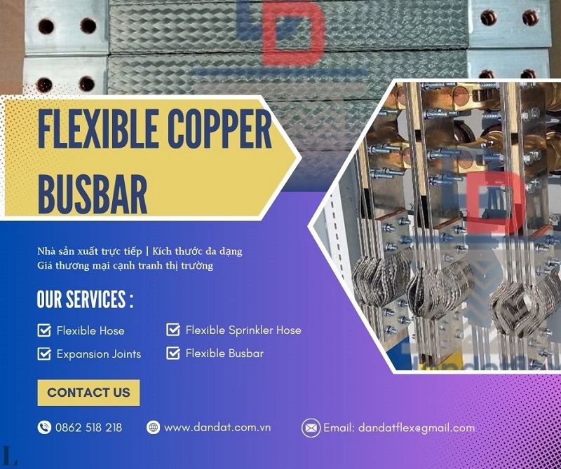 Dây đồng bện mạ thiếc dùng làm tiếp địa, Thanh cái đồng mềm, Khớp nối mềm busway