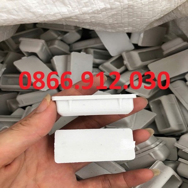 Nút bịt nhựa 25x50mm, bịt đầu sắt hộp 25x50mm