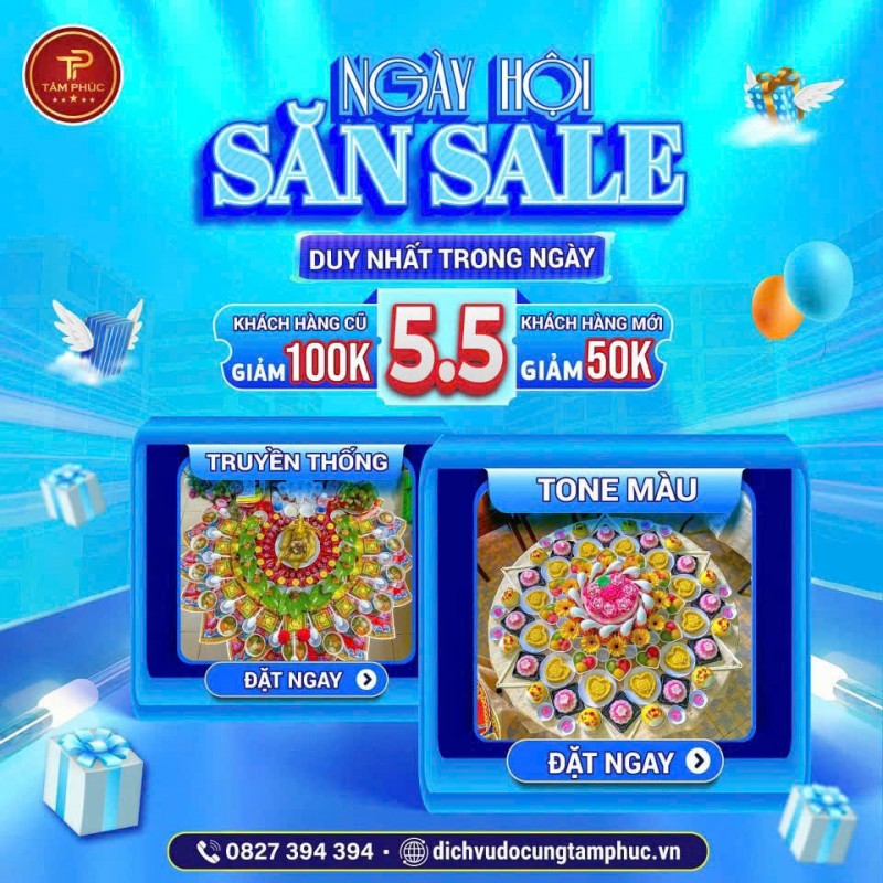 Ngày Hội Săn Sale 5/5 Đồ Cúng Trọn Gói Tâm Phúc