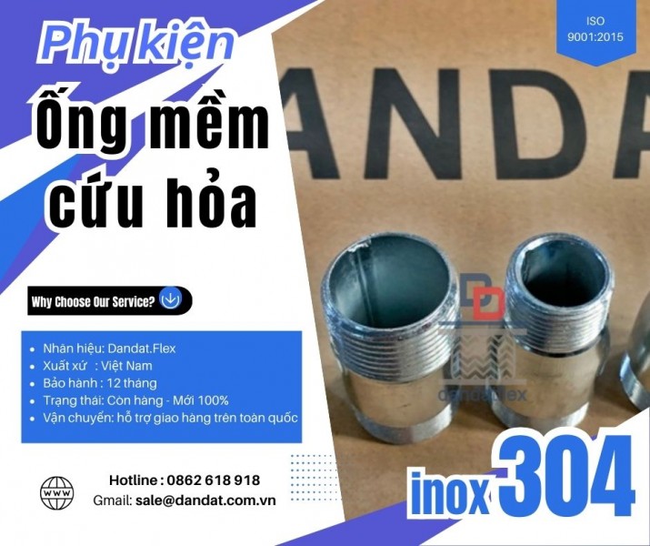 Ống mềm chữa cháy - sprinkler tự động, ống mềm inox chữa cháy, phụ kiện ống mềm sprinkler