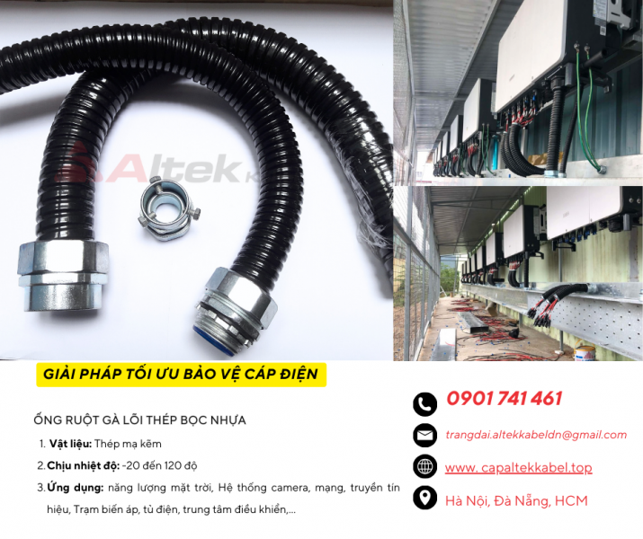 Ống ruột gà lõi thép bọc nhựa phi 51mm (2 inch)
