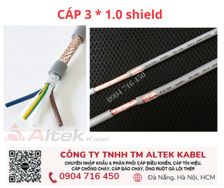 Cáp tín hiệu 3x1.0 SQM Altek Kabel kho tại Đà Nẵng, Hà Nội, Sài Gòn