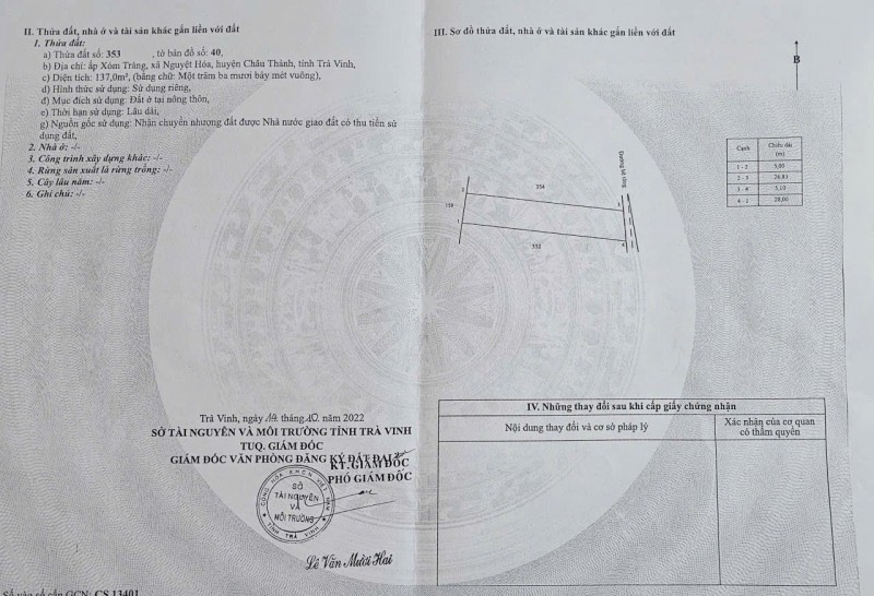 Bán 2 Lô Đất Full Thổ Cư Tại Đường Võ Văn Kiệt, Xóm Trảng, Xã Nguyệt Hóa, Huyện Châu Thành, Trà Vinh