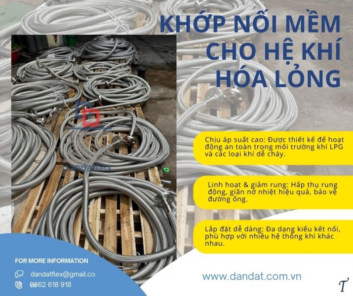 Khớp Nối Mềm Inox Dân Đạt – Giải Pháp Hữu Hiệu Cho Đường Ống Chống Rung