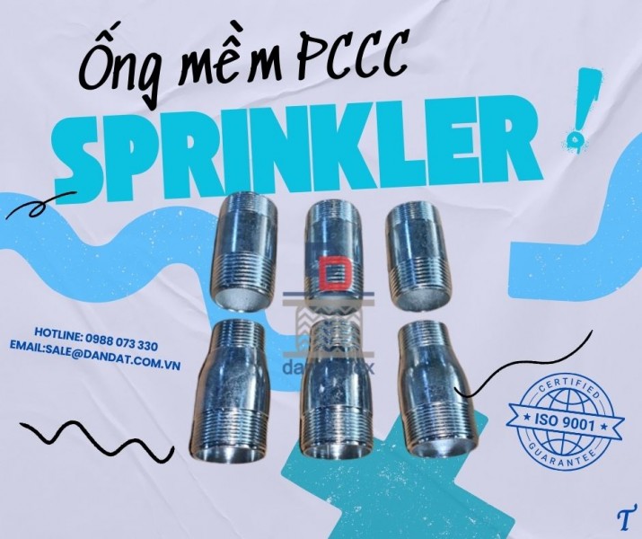 Ống mềm nối đầu phun chữa cháy, dây mềm sprinkler PCCC, ống nối mềm kết nối đầu phun sprinkler