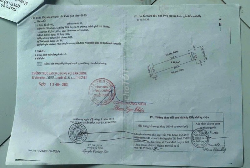 Chính Chủ Cần Bán Nhanh 1 hoặc 2 Căn Nhà Liền Kề, Mặt Đường 351 - xã Hồng Thái, An Dương, TP Hải