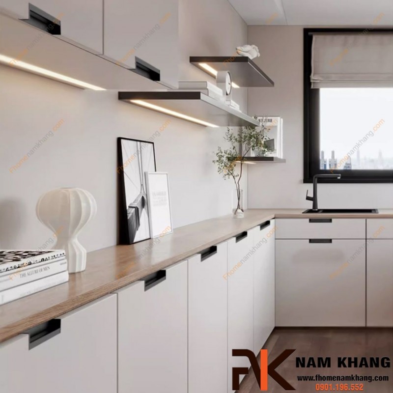 Tay nắm tủ quần áo dạng thanh âm NK410 | Zalo 0901 196 552