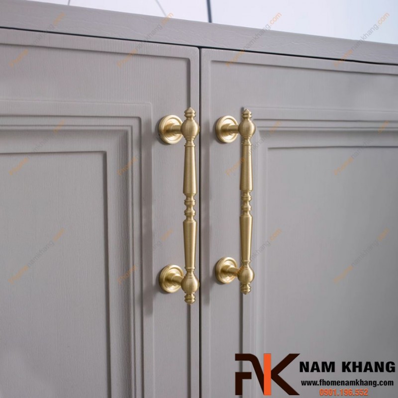 Tay nắm tủ đồng kiểu đốt tròn cổ điển NK414D | Zalo 0901 196 552