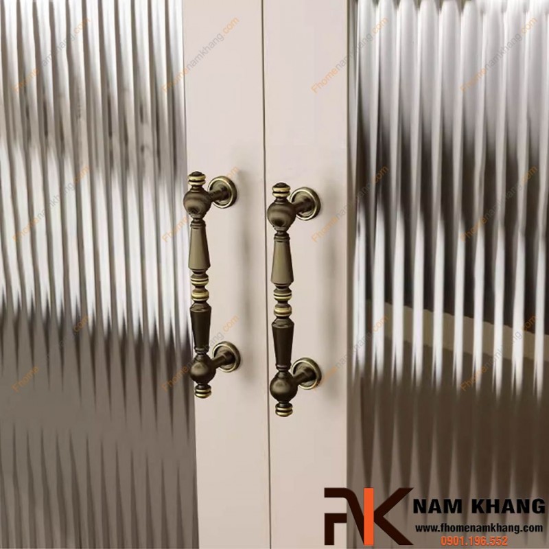 Tay nắm tủ đồng kiểu đốt tròn cổ điển NK414D | Zalo 0901 196 552
