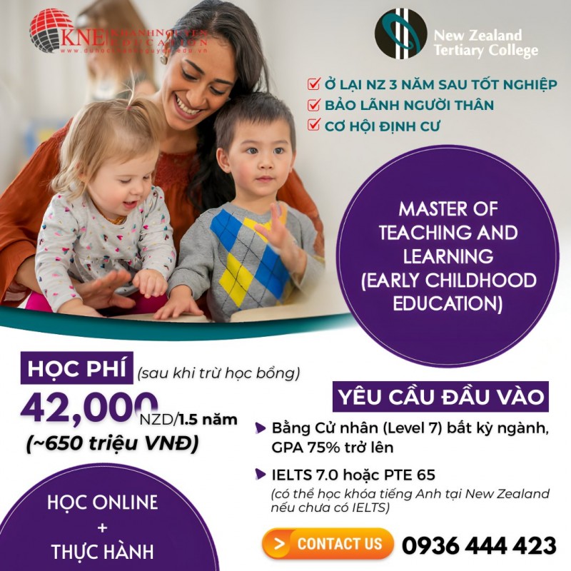Cơ Hội Định Cư New Zealand “Siêu Tốc” Với Chương Trình Thạc Sĩ Giáo Dục Mầm Non Tại NZTC