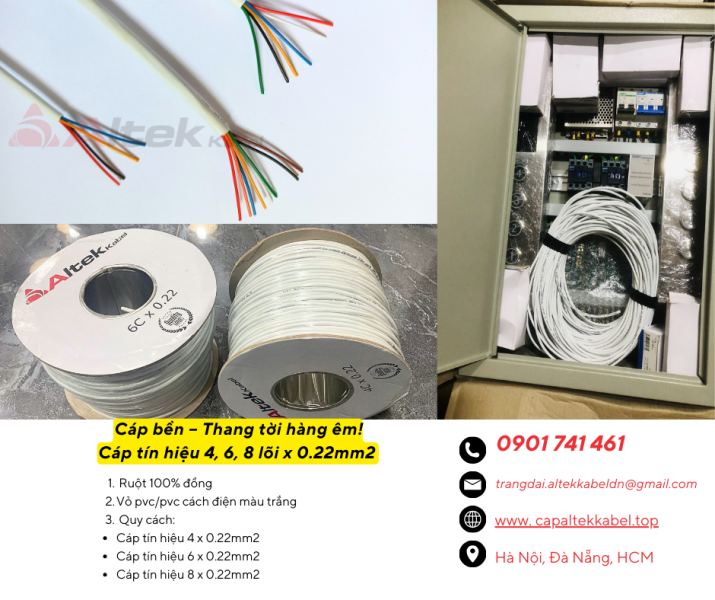 Cáp tín hiệu chống nhiễu sử dụng cho thang tời hàng