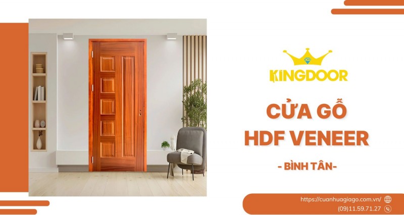 Cửa Gỗ HDF Veneer Tại Bình Tân | Thẩm Mỹ & Độ Bền Cao