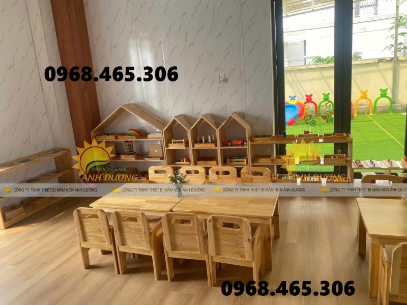 Bàn gập chân mầm non, bàn nhựa mầm non nhiều mẫu