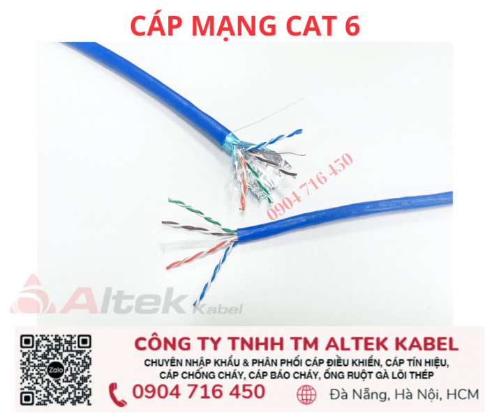 Cáp mạng Internet chống nhiễu, FTP Cat6 Altek Kabel