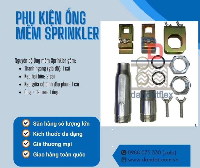 Ống mềm nối đầu phun chữa cháy, Khớp nối mềm Sprinkler, Dây mềm inox