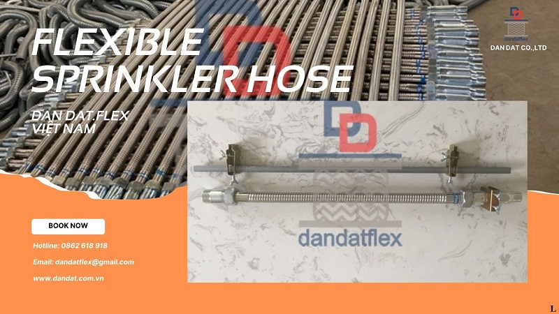 Ống mềm nối đầu phun chữa cháy, Khớp nối mềm Sprinkler, Dây mềm inox