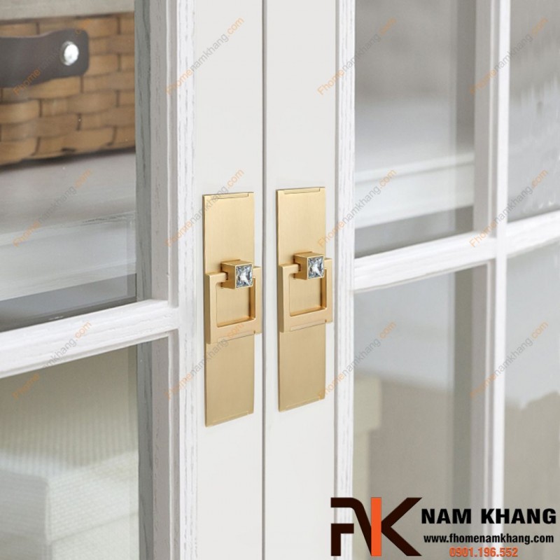 Tay nắm tủ kết hợp đá pha lê NK439 | Zalo 0901 196 552