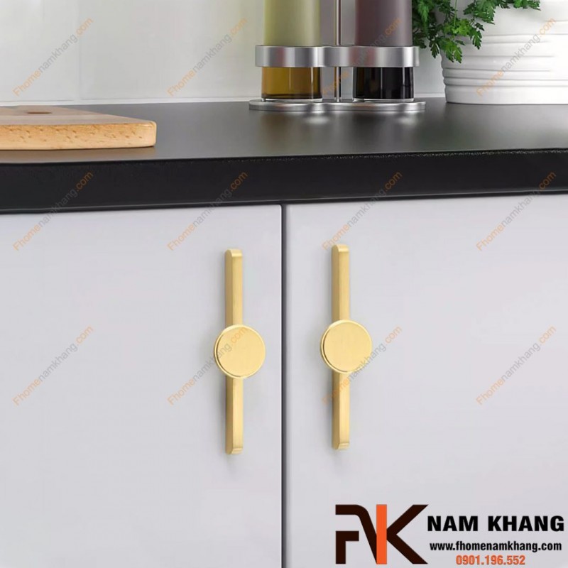 Tay nắm tủ thanh dài phối núm tròn NK447 | Zalo 0901 196 552