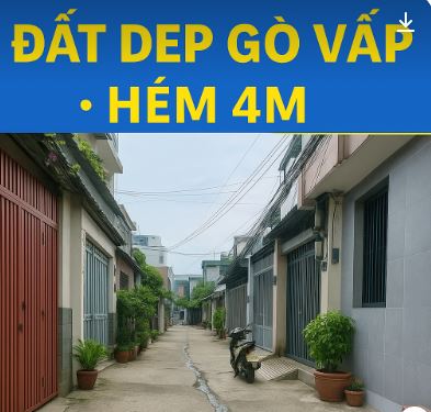 ĐẤT ĐẸP GÒ VẤP – NGANG 4M – HẺM XE HƠI – XÂY 6 TẦNG – GIÁ CHỈ HƠN 3 TỶ