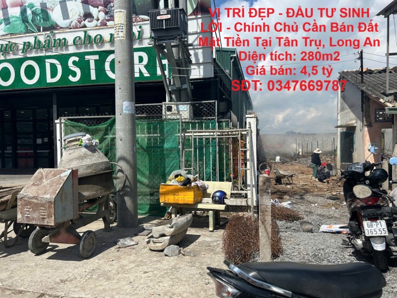 VỊ TRÍ ĐẸP - ĐẦU TƯ SINH LỜI - Chính Chủ Cần Bán Đất Mặt Tiền Tại Tân Trụ, Long An