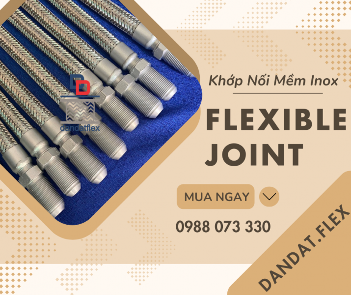 Khớp nối mềm kim loại, Khớp nối mềm rắc co ren, Khớp nối mềm inox bọc PJ chống cháy