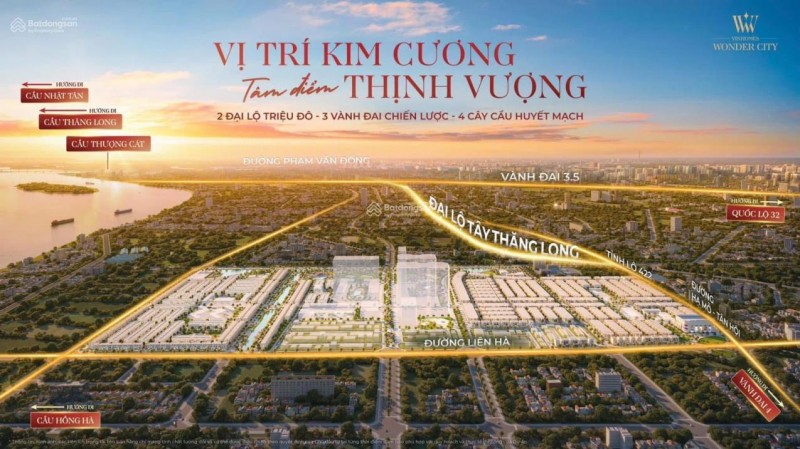 Liền kề Hừng đông- Vinhomes Wonder City- Đan Phượng, 120m2, mặt tiền 10m,2 mặt thoáng, thích hợp