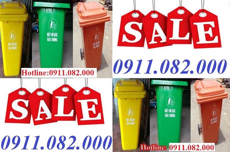  Bán thùng rác nhựa khuôn tròn, khuôn vuông giá rẻ, thùng rác 120 lít 240 lít 660 lít- lh 0911.082.000