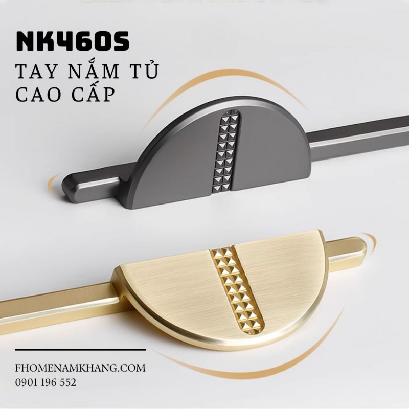 Tay nắm cửa tủ bán nguyệt cao cấp NK460S | Zalo 0901 196 552