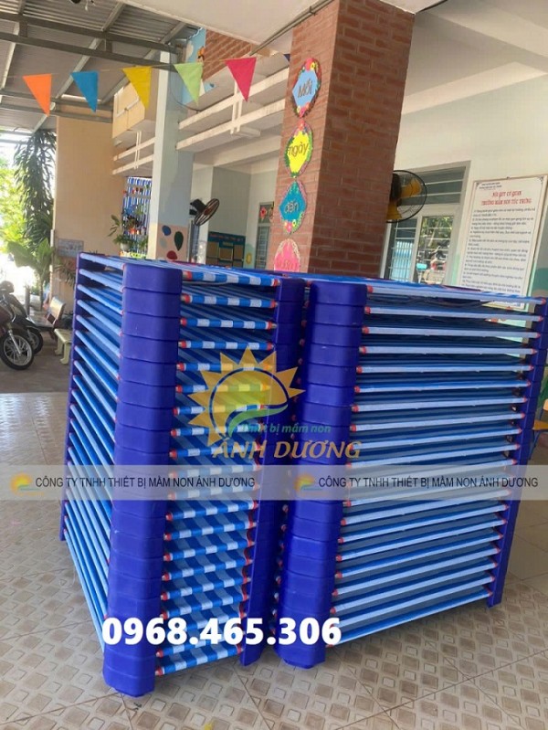 Giường lưới mầm non an toàn cho bé dài 1m2 dành cho nhà trẻ, mẫu giáo