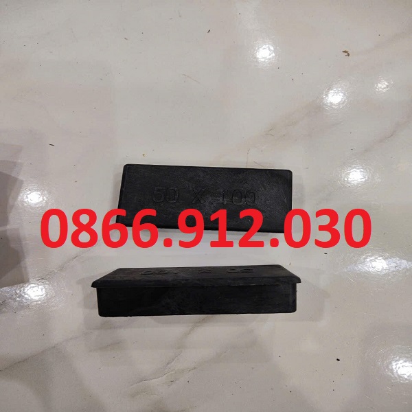 Nắp bịt nhựa 50x100mm, chụp  nhựa sắt hộp 50x100mm