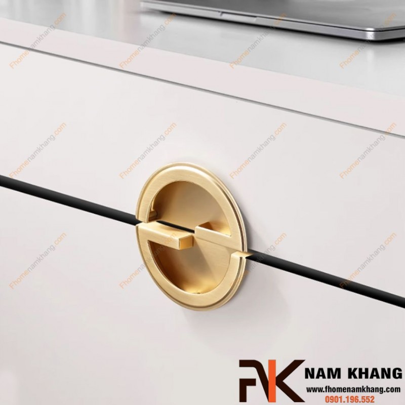 Tay nắm âm tủ dạng bán nguyệt NK463 | Zalo 0901 196 552