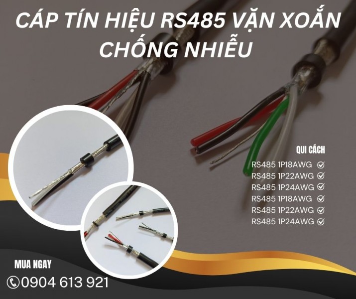 Cáp tín hiệu RS485 xoắn chống nhiễu Altek Kabel 1 pair 24AWG