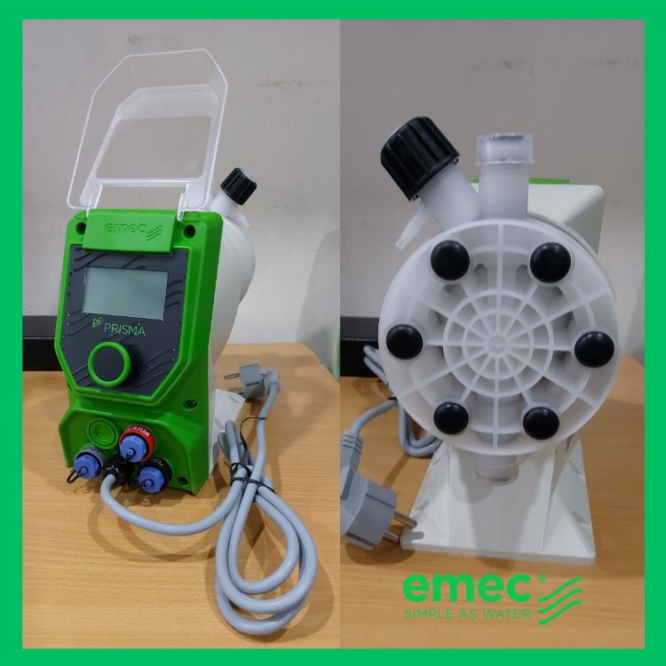 Bơm định lượng EMEC, dòng động cơ bước PRISMA 0370, lưu lượng lên đến 70 L/h