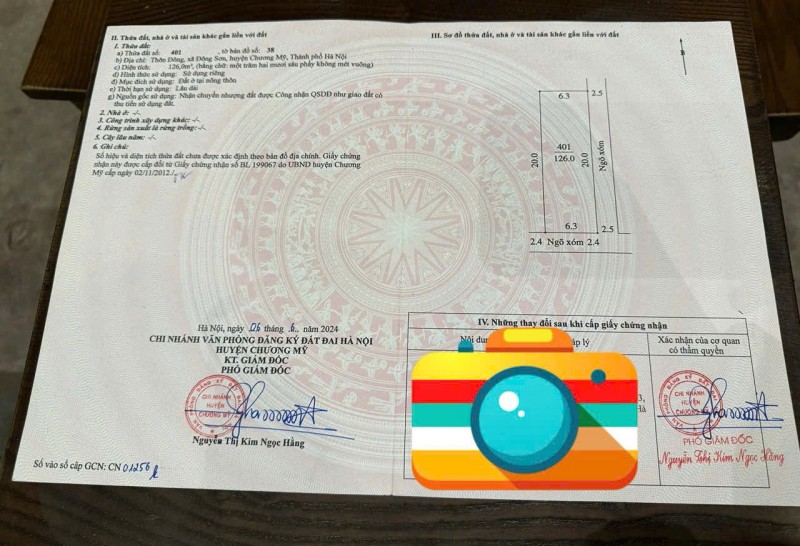 Hàng hot 126 m2 tại Đông Sơn - Chương Mỹ ngay gần đường 6 giá nhỉnh 3 tỉ 
- Lô góc mặt tiền = hậu