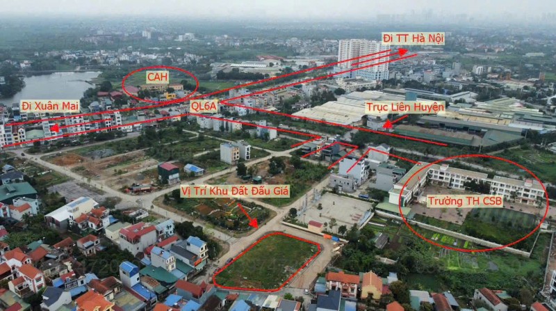 Bán đất đấu giá chúc sơn chương mỹ 80m giá chúng thầu 86.496.000 đồng /m2