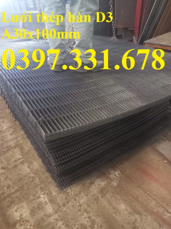 Nơi sản xuất lưới thép hàn 3ly ô 30x100mm mạ kẽm, lưới đen