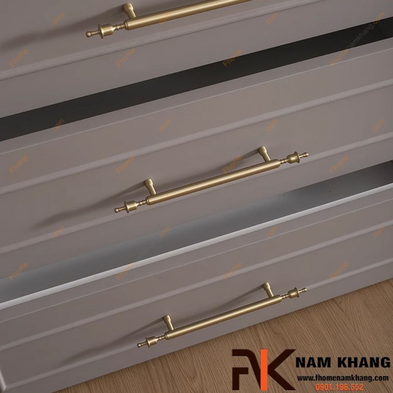 Tay nắm tủ đồng cao cấp kiểu cổ điển NK521D | Zalo 0901 196 552