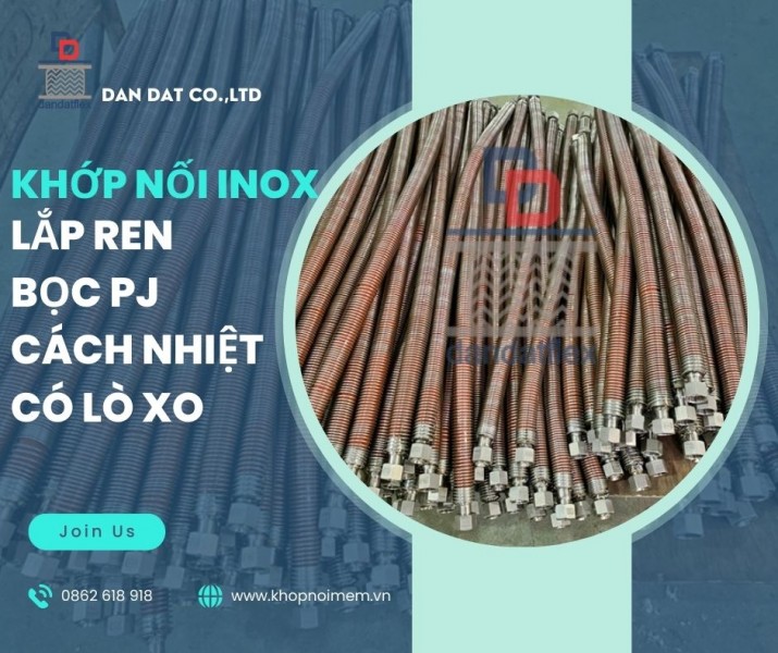 Khớp nối mềm nối ren, khớp nối ren công nghiệp, khớp nối mềm kết nối ren trong