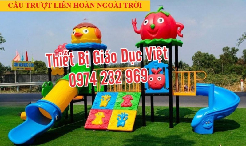 Cầu trượt liên hoàn ngoài trời nhập khẩu cho trẻ em